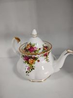 Royal Albert Old Country Roses - teapot (two views)