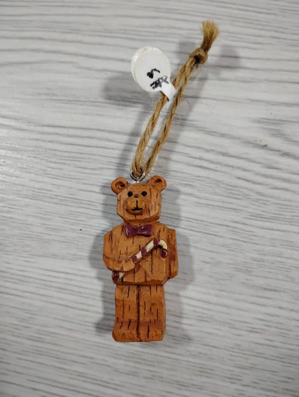 Wooden Teddy Bear Ornament